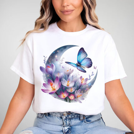 1223 Дамска тениска Moon Flowers