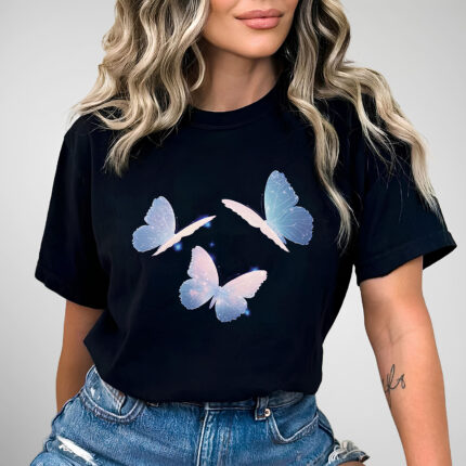 1243 Дамска тениска Blue Butterflies