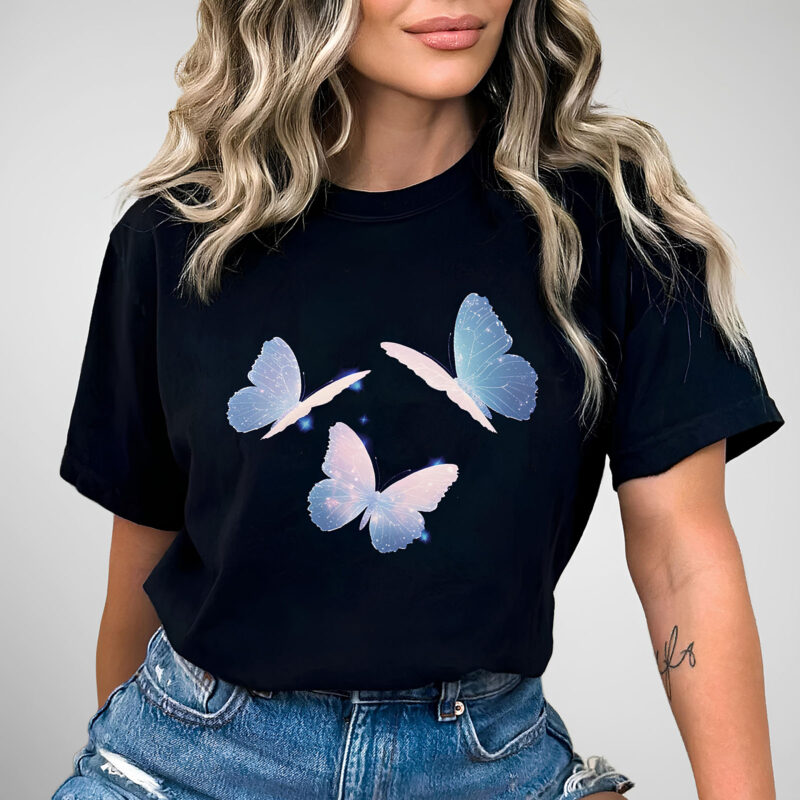 1243 Дамска тениска Blue Butterflies