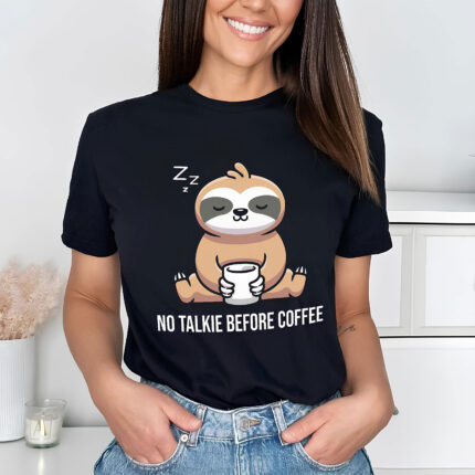 1276 Дамска тениска No Talk Before Coffee