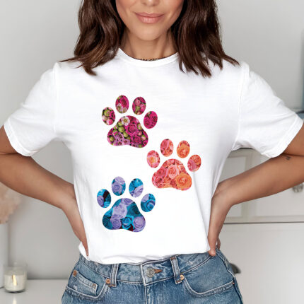 1281 Дамска тениска Rose Paws