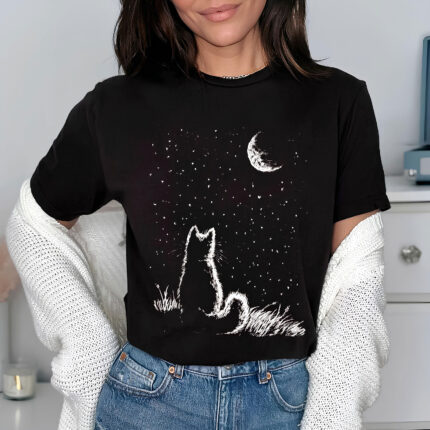 1330 Дамска тениска Cat Stars