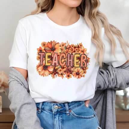 1333 Дамска тениска Autumn Teacher