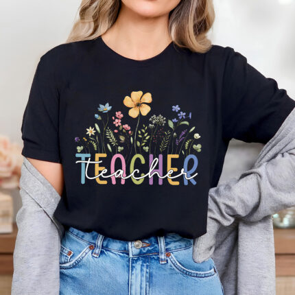 1335 Дамска тениска Teacher Bloom