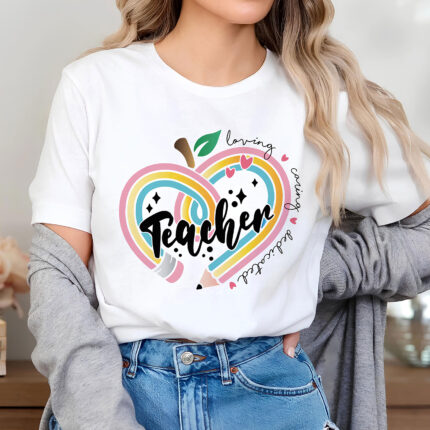1338 Дамска тениска Teacher Apple