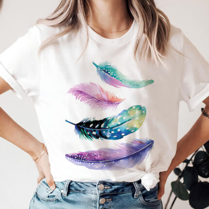 1345 Дамска тениска Feathers