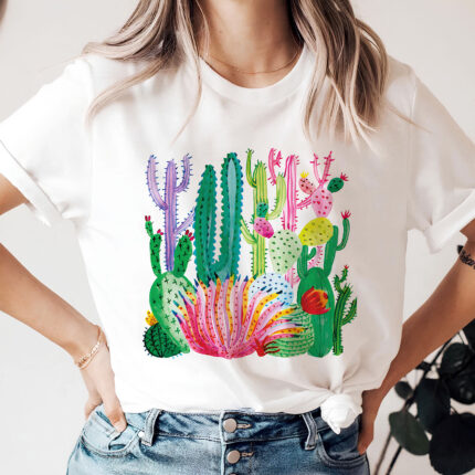 1371 Дамска тениска Blooming Cacti