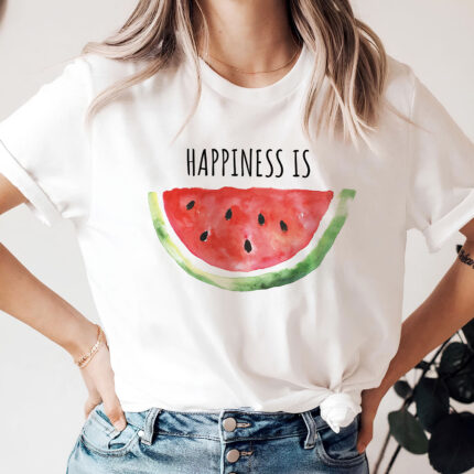 1373 Дамска тениска Happiness Is Watermelon