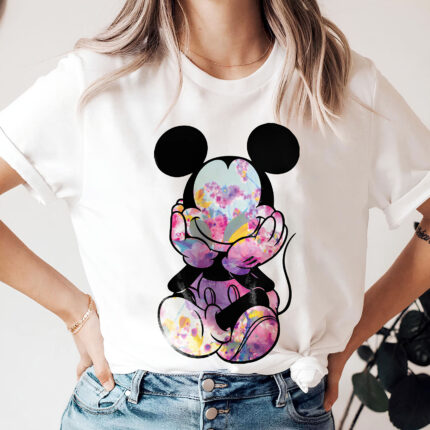 1377 Дамска тениска Mickey Mouse Flowers