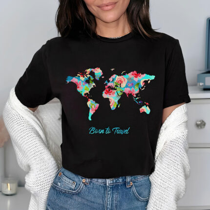 1402 Дамска тениска Born To Travel