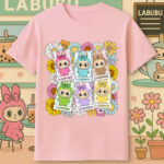 6116k Детска тениска Labubu Flowers