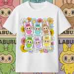 6116k Детска тениска Labubu Flowers