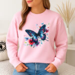 1203b Дамска ватирана блуза Multi Butterfly