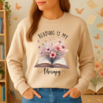 1204b Дамска ватирана блуза Book Therapy