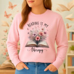 1204b Дамска ватирана блуза Book Therapy