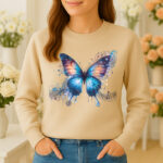 1205b Дамска ватирана блуза Melody Butterfly