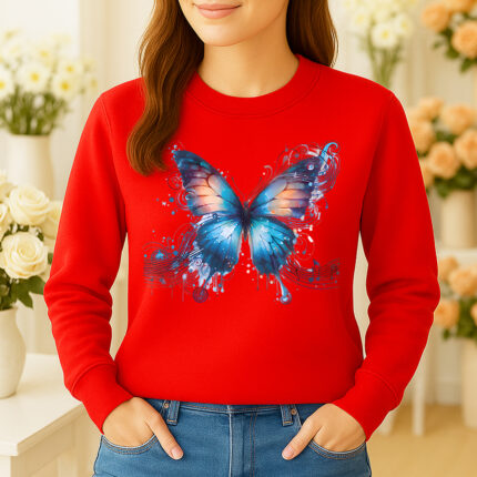 1205b Дамска ватирана блуза Melody Butterfly