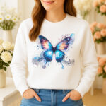 1205b Дамска ватирана блуза Melody Butterfly