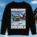 6107kv Детска ватирана блуза Bombardino Crocodilo