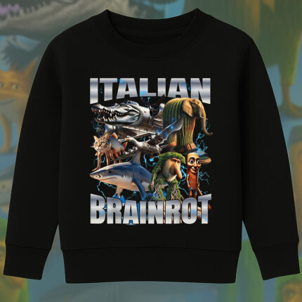 6103kv Детска ватирана блуза Brainrot