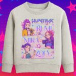 6126kv Детска ватирана блуза K-Pop Demon Hunters Huntrix Squad