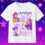 6126k Детска тениска K-Pop Demon Hunters Huntrix Squad