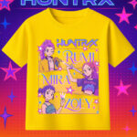 6126k Детска тениска K-Pop Demon Hunters Huntrix Squad