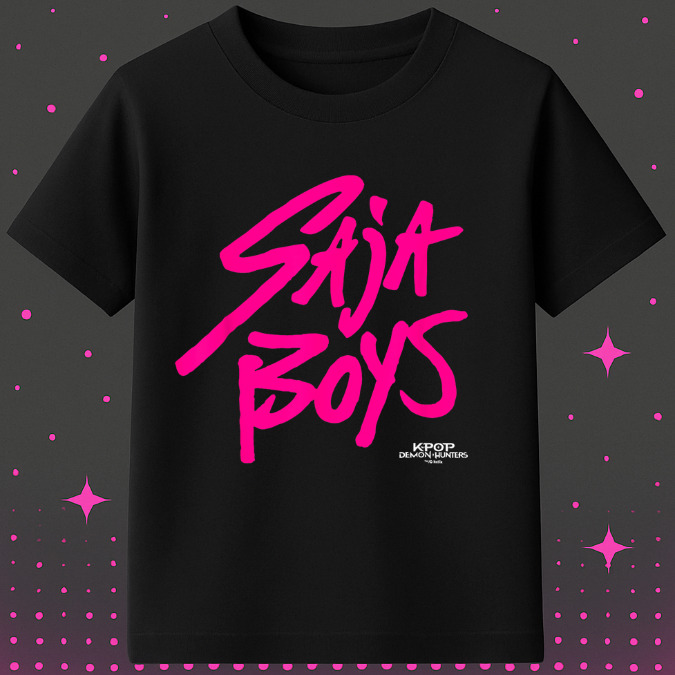 K-Pop-Demon-Hunters-Saja-Boys-black 6128k Детска тениска K-Pop Demon Hunters Saja Boys