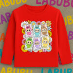 6116kb Детска блуза Labubu Flowers