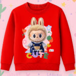 6119kv Детска ватирана блуза Labubu Super Cute