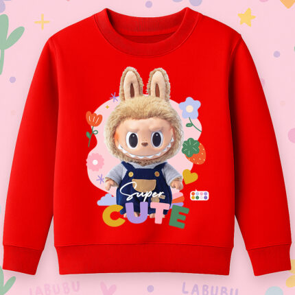 6119kv Детска ватирана блуза Labubu Super Cute