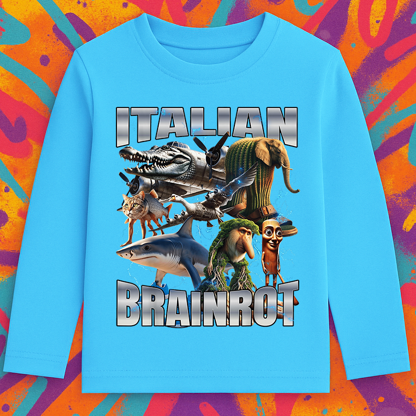 brainrot-skyblue 6103kb Детска блуза Brainrot
