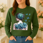 1207b Дамска ватирана блуза Floral Woman