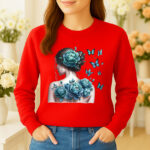 1207b Дамска ватирана блуза Floral Woman