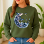 1208b Дамска ватирана блуза Butterfly Moon