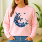 1208b Дамска ватирана блуза Butterfly Moon