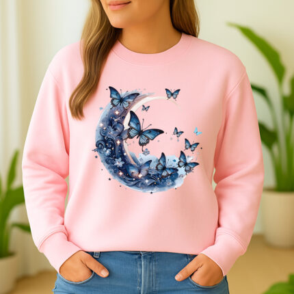 1208b Дамска ватирана блуза Butterfly Moon