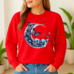 1208b Дамска ватирана блуза Butterfly Moon