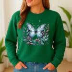 1211b Дамска ватирана блуза Magic Butterfly