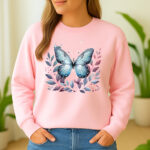1211b Дамска ватирана блуза Magic Butterfly