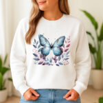 1211b Дамска ватирана блуза Magic Butterfly