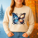 1212b Дамска ватирана блуза Season Butterfly