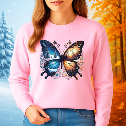 1212b Дамска ватирана блуза Season Butterfly
