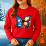 1212b Дамска ватирана блуза Season Butterfly