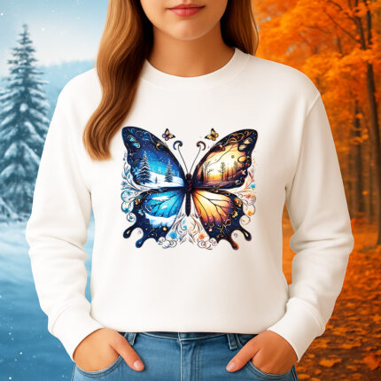 1212b Дамска ватирана блуза Season Butterfly