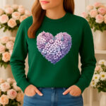1218b Дамска ватирана блуза Bloom Heart