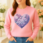 1218b Дамска ватирана блуза Bloom Heart