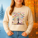 1219b Дамска ватирана блуза Butterfly Tree