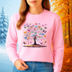1219b Дамска ватирана блуза Butterfly Tree