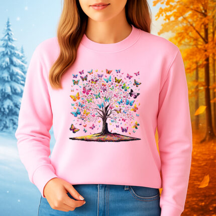 1219b Дамска ватирана блуза Butterfly Tree